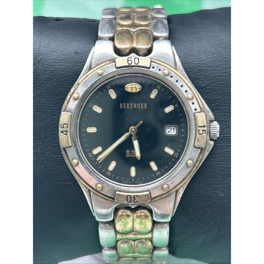 Berenger Black Dial Two Tone Men’s Quartz Watch